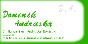 dominik andruska business card